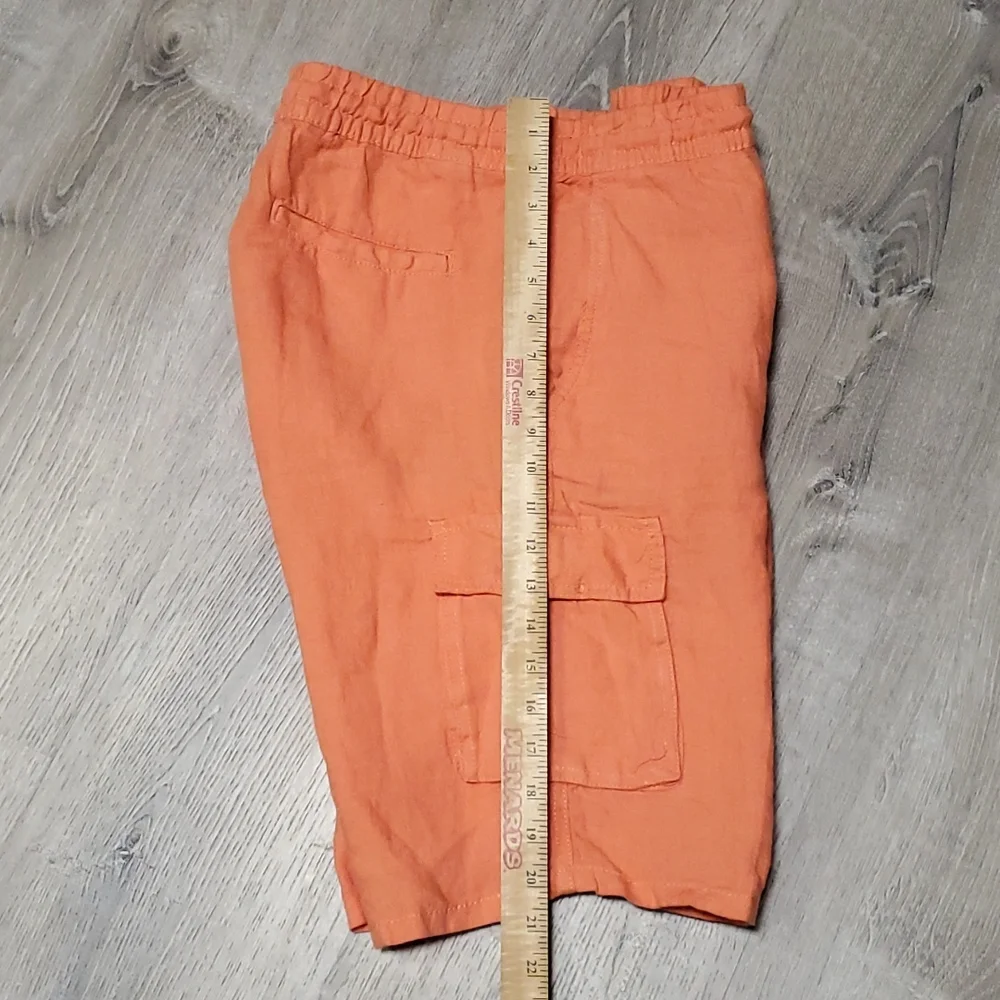 Onia orange linen cargo short men size M